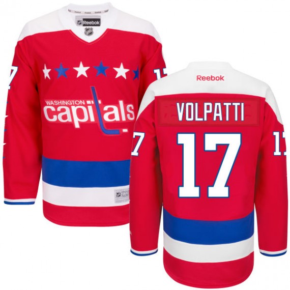 Washington Capitals Aaron Volpatti Official Red Reebok Premier Adult Alternate NHL Hockey Jersey