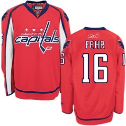 Washington Capitals Eric Fehr Official Red Reebok Authentic Adult Home NHL Hockey Jersey