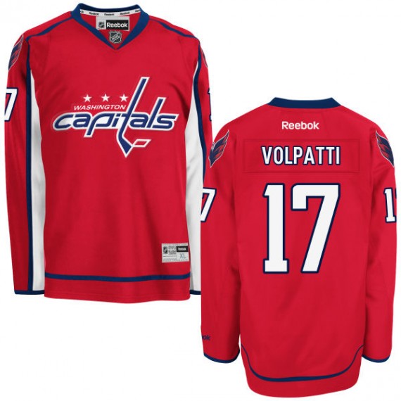 Washington Capitals Aaron Volpatti Official Red Reebok Premier Adult Home NHL Hockey Jersey