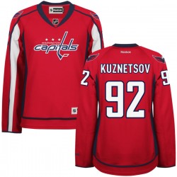 Washington Capitals Evgeny Kuznetsov Official Red Reebok Premier Women's Home NHL Hockey Jersey