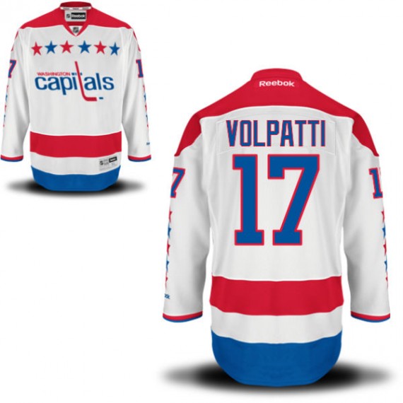 Washington Capitals Aaron Volpatti Official White Reebok Premier Adult Alternate NHL Hockey Jersey