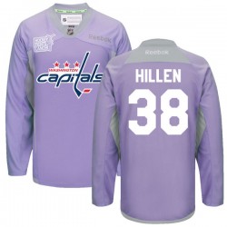 Washington Capitals Jack Hillen Official Purple Reebok Premier Adult 2016 Hockey Fights Cancer Practice Jersey