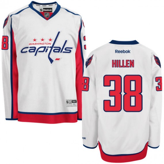 Washington Capitals Jack Hillen Official White Reebok Authentic Adult Away NHL Hockey Jersey