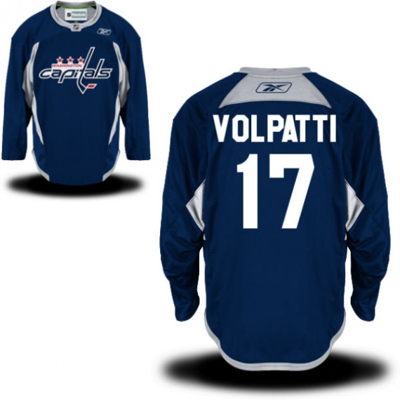 Washington Capitals Aaron Volpatti Official Navy Blue Reebok Premier Adult Practice Team NHL Hockey Jersey