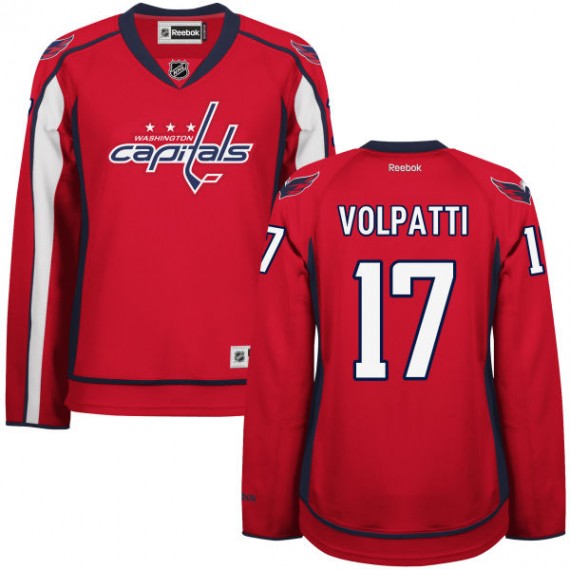 Washington Capitals Aaron Volpatti Official Red Reebok Premier Women's Home NHL Hockey Jersey