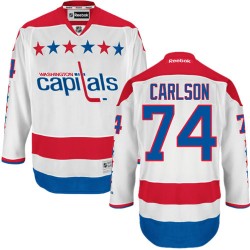 Washington Capitals John Carlson Official White Reebok Authentic Adult Third NHL Hockey Jersey