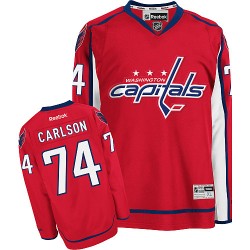 Washington Capitals John Carlson Official Red Reebok Authentic Adult Home NHL Hockey Jersey