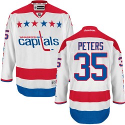Washington Capitals Justin Peters Official White Reebok Authentic Adult Third NHL Hockey Jersey