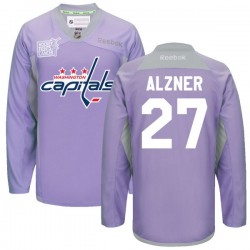 Washington Capitals Karl Alzner Official Purple Reebok Authentic Adult 2016 Hockey Fights Cancer Practice Jersey