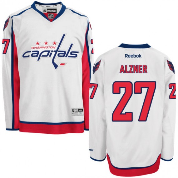 Washington Capitals Karl Alzner Official White Reebok Authentic Adult Away NHL Hockey Jersey