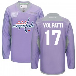 Washington Capitals Aaron Volpatti Official Purple Reebok Authentic Adult 2016 Hockey Fights Cancer Practice Jersey
