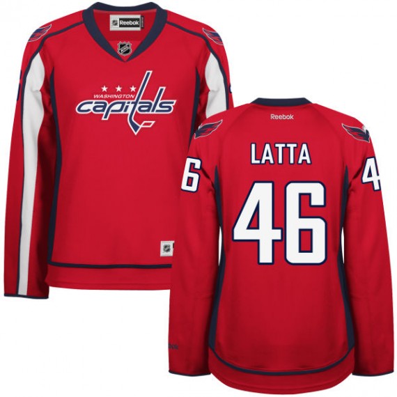 Washington Capitals Michael Latta Official Red Reebok Premier Women's Home NHL Hockey Jersey