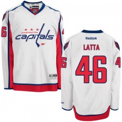 Washington Capitals Michael Latta Official White Reebok Authentic Adult Away NHL Hockey Jersey