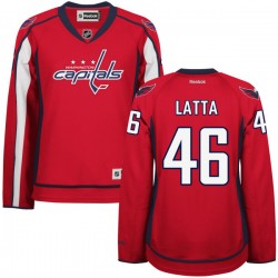 Washington Capitals Michael Latta Official Red Reebok Authentic Women's Home NHL Hockey Jersey