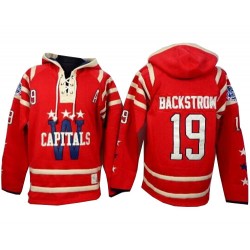 Washington Capitals Nicklas Backstrom Official Red Old Time Hockey Premier Adult 2015 Winter Classic Sawyer Hooded Sweatshirt Je