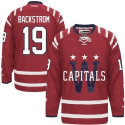 Washington Capitals Nicklas Backstrom Official Red Reebok Authentic Adult 2015 Winter Classic NHL Hockey Jersey