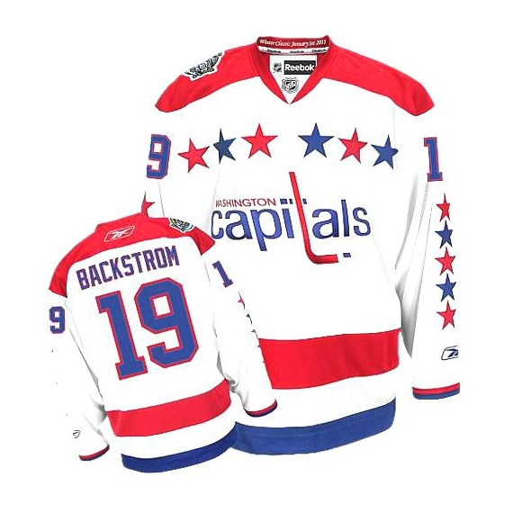 Washington Capitals Nicklas Backstrom Official White Reebok Authentic Women's Third NHL Hockey Jersey