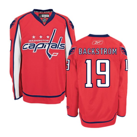 Washington Capitals Nicklas Backstrom Official Red Reebok Premier Youth Home NHL Hockey Jersey