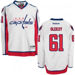 Washington Capitals Steve Oleksy Official White Reebok Premier Adult Away NHL Hockey Jersey