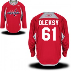Washington Capitals Steve Oleksy Official Red Reebok Authentic Adult Alternate NHL Hockey Jersey