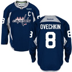 Washington Capitals Alex Ovechkin Official Navy Blue Reebok Authentic Adult Practice NHL Hockey Jersey