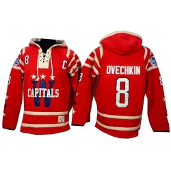 Washington Capitals Alex Ovechkin Official Red Old Time Hockey Premier Adult 2015 Winter Classic Sawyer Hooded Sweatshirt Jersey