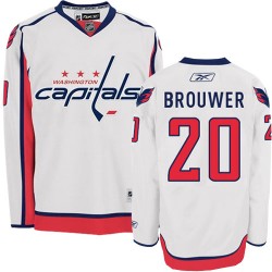 Washington Capitals Troy Brouwer Official White Reebok Authentic Adult Away NHL Hockey Jersey