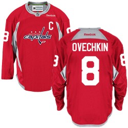 Washington Capitals Alex Ovechkin Official Red Reebok Authentic Adult Practice NHL Hockey Jersey