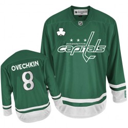 Washington Capitals Alex Ovechkin Official Green Reebok Authentic Youth St Patty's Day NHL Hockey Jersey