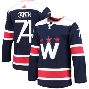 Washington Capitals John Carlson Official Navy Adidas Authentic Adult 2020/21 Alternate Primegreen Pro NHL Hockey Jersey