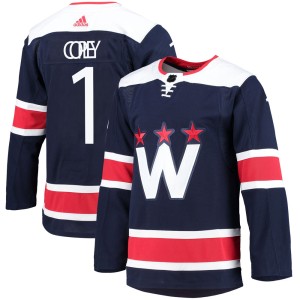 Washington Capitals Pheonix Copley Official Navy Adidas Authentic Adult 2020/21 Alternate Primegreen Pro NHL Hockey Jersey