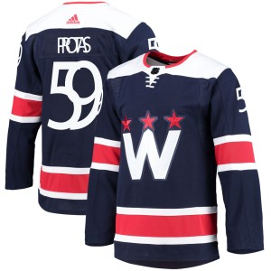 Washington Capitals Aliaksei Protas Official Navy Adidas Authentic Adult 2020/21 Alternate Primegreen Pro NHL Hockey Jersey