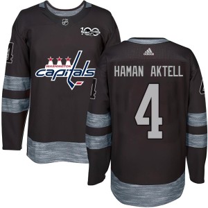 Washington Capitals Hardy Haman Aktell Official Black Authentic Adult 1917-2017 100th Anniversary NHL Hockey Jersey