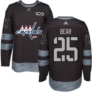Washington Capitals Ethan Bear Official Black Authentic Adult 1917-2017 100th Anniversary NHL Hockey Jersey
