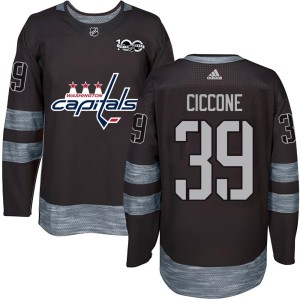 Washington Capitals Enrico Ciccone Official Black Authentic Adult 1917-2017 100th Anniversary NHL Hockey Jersey