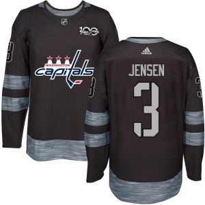 Washington Capitals Nick Jensen Official Black Authentic Adult 1917-2017 100th Anniversary NHL Hockey Jersey