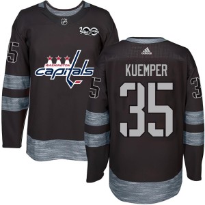 Washington Capitals Darcy Kuemper Official Black Authentic Adult 1917-2017 100th Anniversary NHL Hockey Jersey