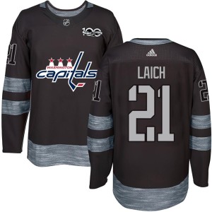 Washington Capitals Brooks Laich Official Black Authentic Adult 1917-2017 100th Anniversary NHL Hockey Jersey