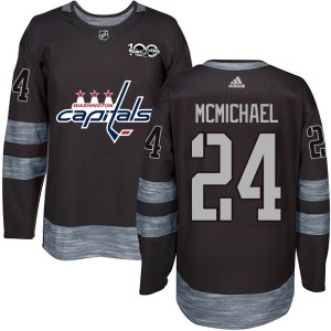 Washington Capitals Connor McMichael Official Black Authentic Adult 1917-2017 100th Anniversary NHL Hockey Jersey
