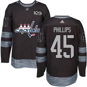 Washington Capitals Matthew Phillips Official Black Authentic Adult 1917-2017 100th Anniversary NHL Hockey Jersey