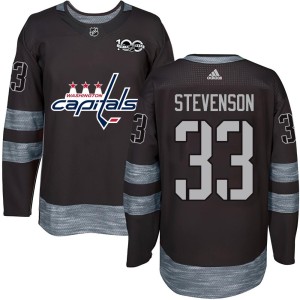 Washington Capitals Clay Stevenson Official Black Authentic Adult 1917-2017 100th Anniversary NHL Hockey Jersey