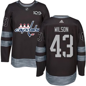 Washington Capitals Tom Wilson Official Black Authentic Adult 1917-2017 100th Anniversary NHL Hockey Jersey
