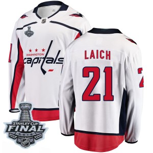 Washington Capitals Brooks Laich Official White Fanatics Branded Breakaway Youth Away 2018 Stanley Cup Final Patch NHL Hockey Jersey
