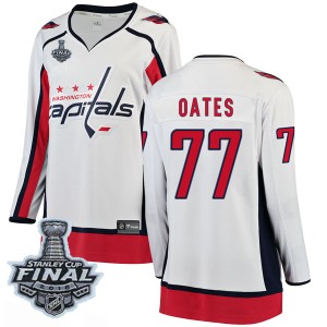 Washington Capitals Adam Oates Official White Fanatics Branded Breakaway Women's Away 2018 Stanley Cup Final Patch NHL Hockey Jersey