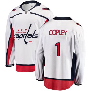 Washington Capitals Pheonix Copley Official White Fanatics Branded Breakaway Youth Away NHL Hockey Jersey