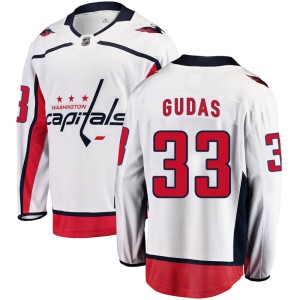 Washington Capitals Radko Gudas Official White Fanatics Branded Breakaway Youth Away NHL Hockey Jersey