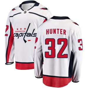 Washington Capitals Dale Hunter Official White Fanatics Branded Breakaway Youth Away NHL Hockey Jersey