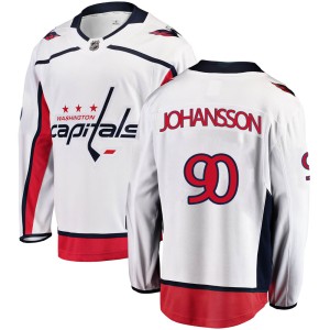 Washington Capitals Marcus Johansson Official White Fanatics Branded Breakaway Youth Away NHL Hockey Jersey