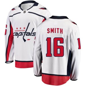 Washington Capitals Craig Smith Official White Fanatics Branded Breakaway Youth Away NHL Hockey Jersey