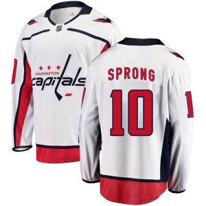 Washington Capitals Daniel Sprong Official White Fanatics Branded Breakaway Youth ized Away NHL Hockey Jersey